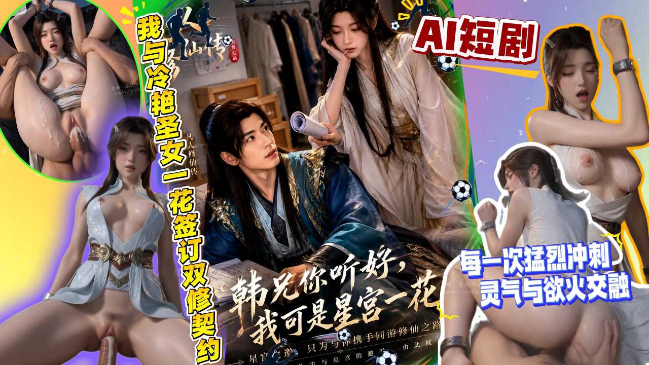โปสเตอร์สำหรับ AI短剧【成人修仙传之星宫一花】 星宫禁地，我与冷艳圣女一花签订双修契约。她雪白丰满的娇躯在灵力冲击下颤抖不已，媚叫连连：“弟子……再深一点……