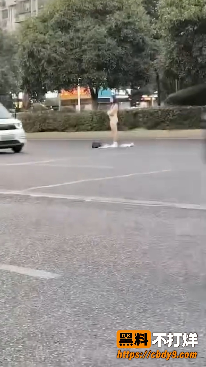 邵阳高铁站女子全裸站马路中央 4
