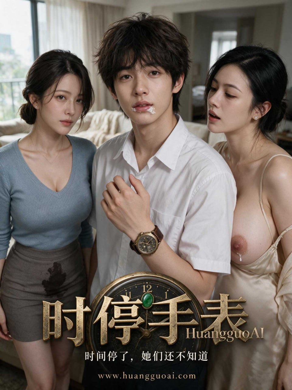 AI成人短剧 时停手表 第3集 校园熟女教师在时停世界中沦为欲望玩物