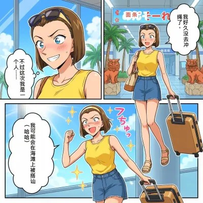 [咔哒咔哒] 贪吃的 Kojima，黑白分身，园子 [AI 生成] 포스터
