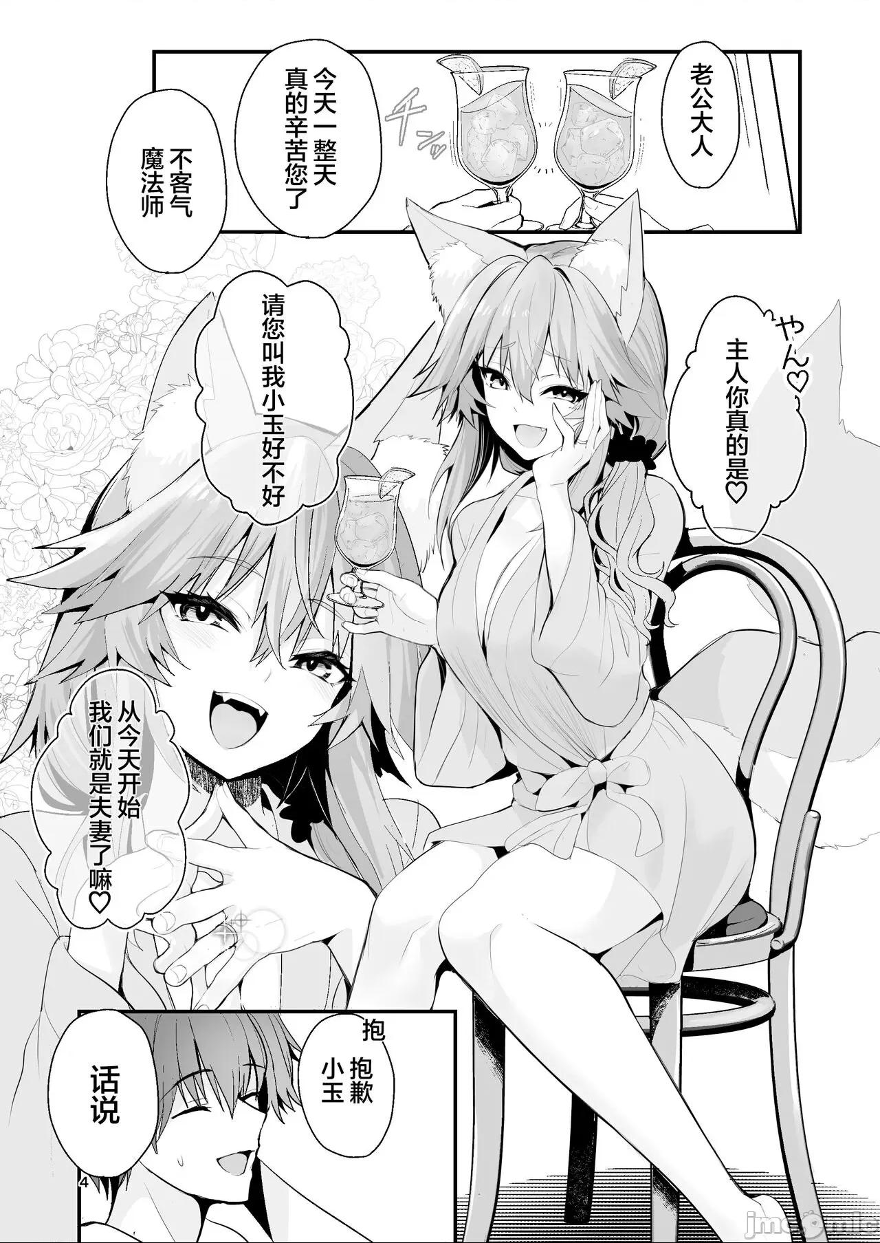 [白杨汉化组] (C102) [やみつき本舗 (ワイズスピーク)] 新婚新妻タマモさん (Fate EXTRA CCC) [DL版] 第1话, страница 3