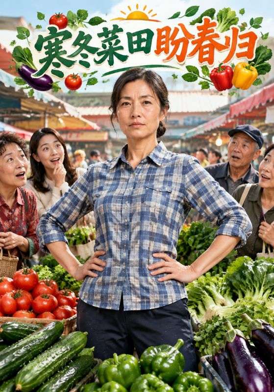 寒冬菜田盼春归