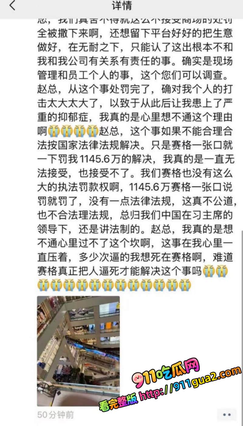 西安赛格购物广场 一运动品牌老板跳楼自杀身亡 照片5