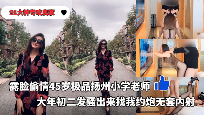 91大神专攻良家 - 露脸偷情45岁极品扬州小学老师，大年初二发骚出来找我约炮无套内射 的封面